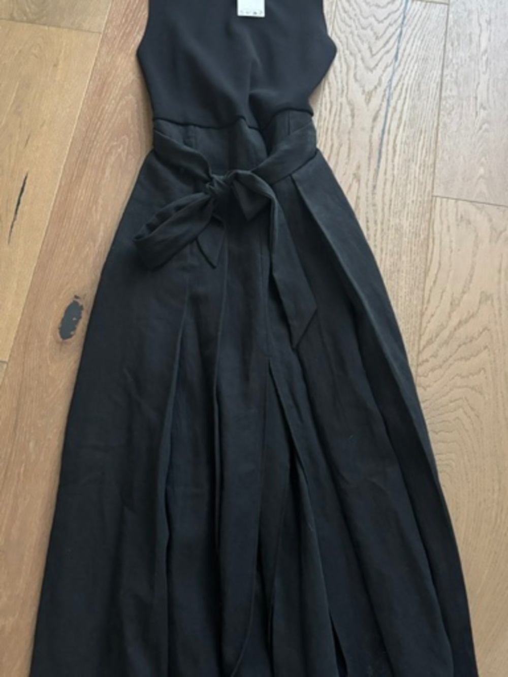 Mango Combined Woven Dress with Belt, Size 6